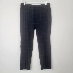 Banana Republic Avery Straight-Fit Luxe Brushed Twill Windowpane Ankle Pants